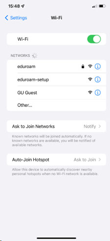 screenshot of mobile screen